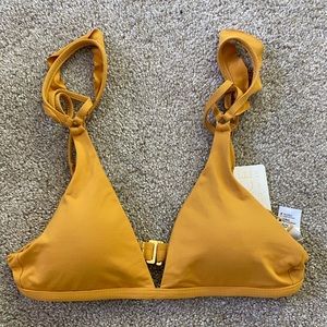 NWT L*space yellow Kingsley bikini top, size S